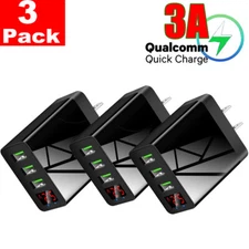 3/6 X 3-Port Fast Quick Charge QC 3.0 USB Hub Wall Charger Power Adapter US Plug