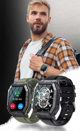 Military Smart Watch Fitness Trekking Iphone Android Samsung LG Bluetooth IP67 - Picture 4 of 10