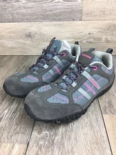 Knimax AM033 Hiking Walking Shoe Womens Size 8 Mens Size 6 Gray & Pink