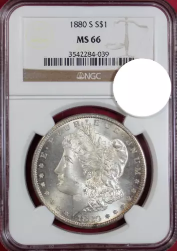 1880-S MORGAN DOLLAR NGC MS66