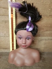 Dolgen Glitzy Girl Be A Stylist Dark Complexion Doll Head Only