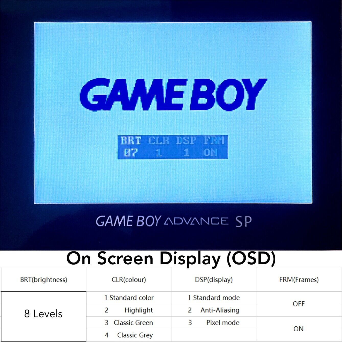 Gameboy Advance SP FunnyPlaying IPS 3.0 LCD Backlit Console PICK A COLOR  GBASP