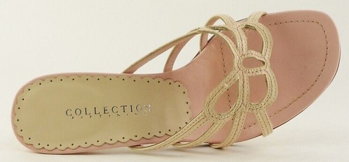 $168 COLLECTION 59 GIANNI Pink Panna Leather Designer ITALY Sandals Heels 9 M - Picture 2 of 4