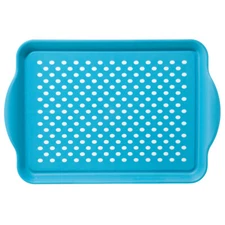 OGGI 5504.6 Rectangle Non Skid Rubber Grip Serving Tray, Blue