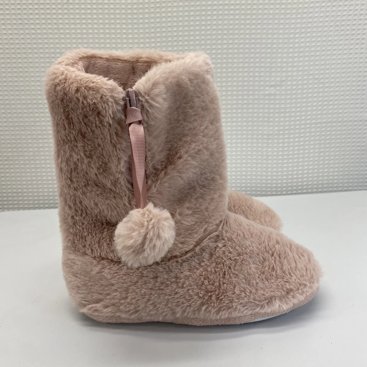 MIXIT Mommy Me Size Small 5 6 Pink Furry Big Girls Slippers b5