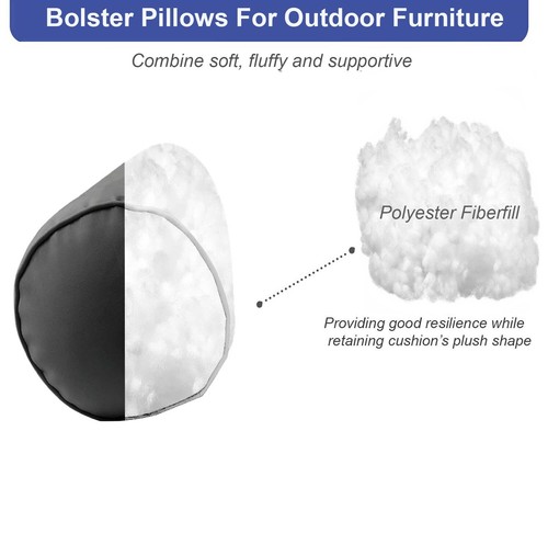 Pipe Trim 24x6 Outdoor Bolster Pillow for Porch Swing Patio Furniture AD101 - Picture 10 of 12