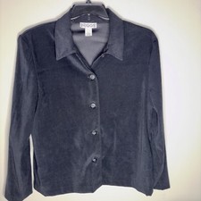 Vintage Briggs Woman’s Blazer with shoulder pads Size L Black Made in USA
