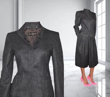 LOUIS FERAUD WOOL Military Style Jacket SUIT Womens Size S/M