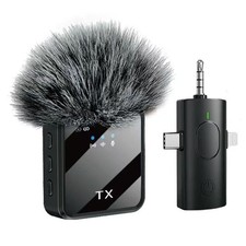 F11/F15 3.5mm 3 in 1 Wireless Lavalier Microphone For iPhone/Android/Camera US
