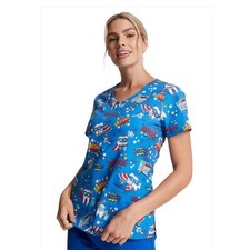 New Women's DICKIES V-NECK SUPER TOOTH EDS SCRUB TOP SCRUBS SIZE 4XL