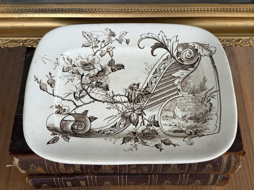 Antique Ashworth Brothers Aesthetic Movement Platter- Melrose Pattern 1884-1891