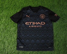MANCHESTER CITY 2020-2021 FOOTBALL SHIRT JERSEY AWAY PUMA ORIGINAL YOUNG S/M