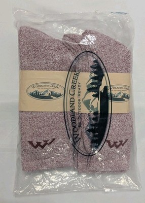 Woodland Creek Outdoor Winter Thermal Socks Mens Size 9 To 11  Cotton Blend 4 Pk