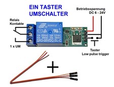 1-Tasten Relais Modul   1 xUm -  Pendelzug St...