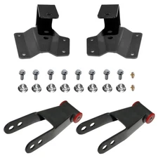 4" Drop Rear Shackles&Hangers For 99-06 Chevy Silverado 1500 GMC Sierra 1500 2WD