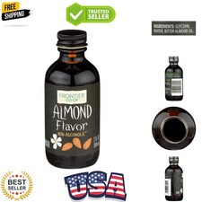 Organic Almond Extract, 2 Ounce Glass Jar, Warm Sugar-free  Flavor for Desser...