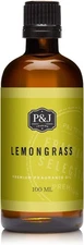 P&J Fragrance Oil Lemongrass 100ml - Candle Scents, Soap Making, Diffuser Oil, F