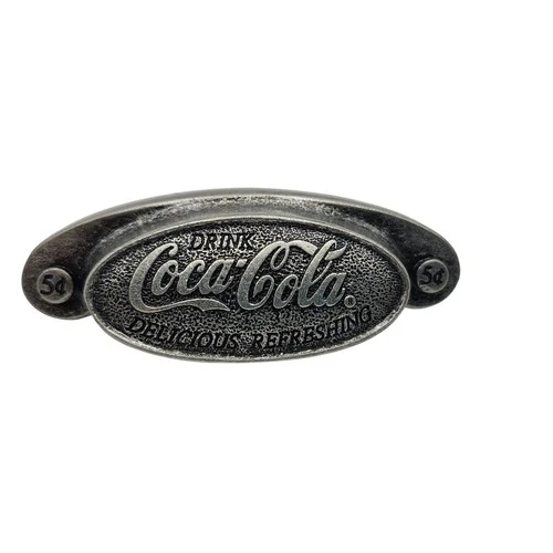 Drink Coca Cola Coke 5 Cent Metal Cup Handle Drawer Pull Nostalgic Vintage Style
