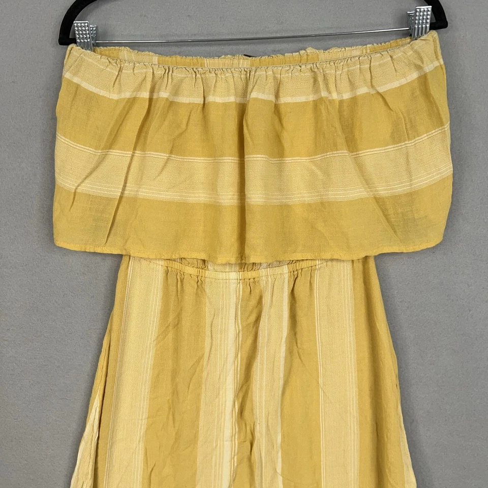 ONeill платье женщин средний желтый белый в полоску трубка верхняя оборка богемное побережье - Изображение 2 из 4