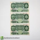 ENGLAND: 3 x 1 English Pound Banknotes