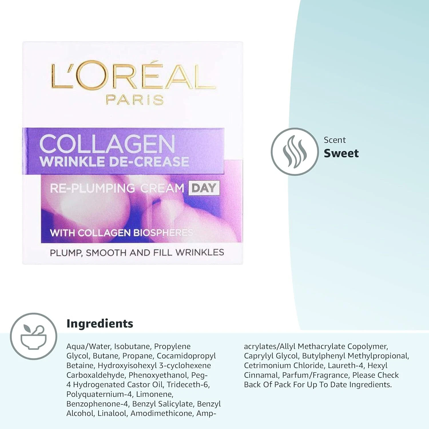 Loreal Collagen Wrinkle De-Crease Day / Night / Intensive Wrinkle-Reducing Fille