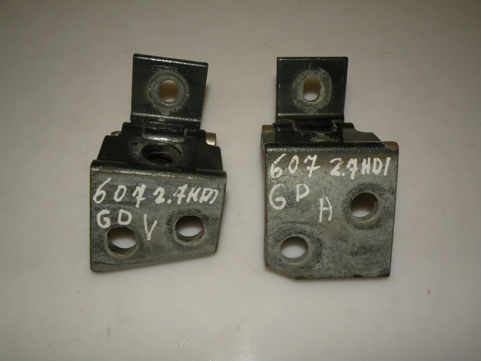 PEUGEOT 607 2.2 HDI 2003 REAR RIGHT SIDE UPPER LOWER DOOR HINGES HINGE SET OEM - Image 2 of 4