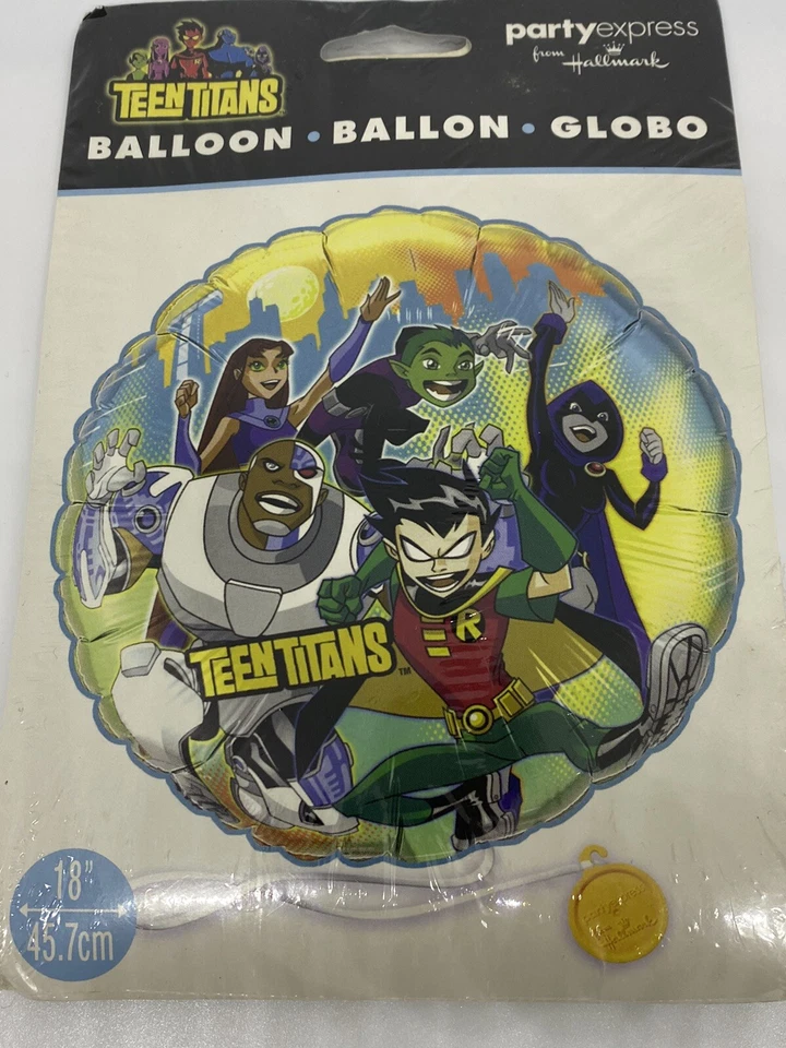 Globo de aluminio Teen Titans 18" Mylar nuevo en paquete Foto 2 de 4