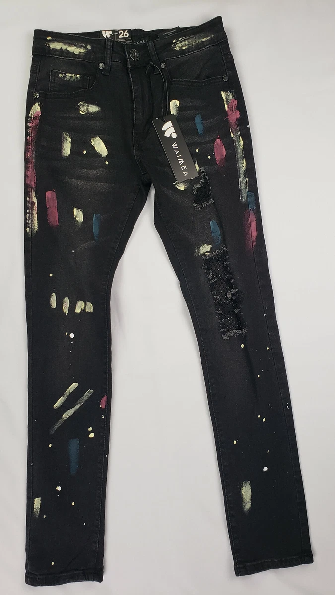 Black paint hotsell splatter jeans