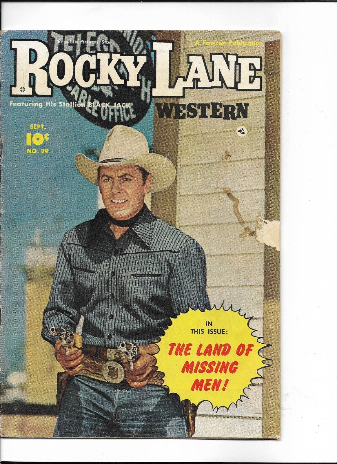 Rocky Lane Western #29 Fawcett Comic 1951 VG