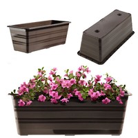Kadax Blumenkasten Aus Kunststoff, Braun, 40 Cm