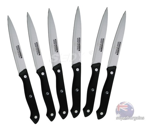 6 PC 22cm Premium Stainless Steel Kitchen Dinner Steak Knfie Cutting Tool - Picture 6 of 6