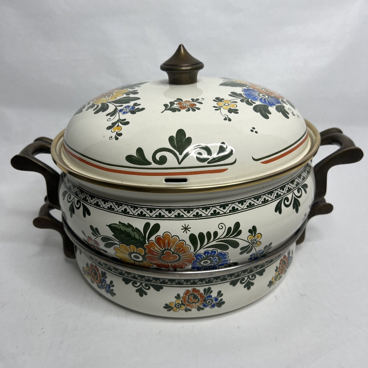 BRENNHOLZ × asimocrafts A_Cooker VTG ASTA German Enamelware Cookware Pot Double Warmer/boiler