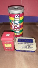 [C7] - Vintage Lite Saver Candles w/ Tin + Sucrets + John Wagner & Sons Tea Tins