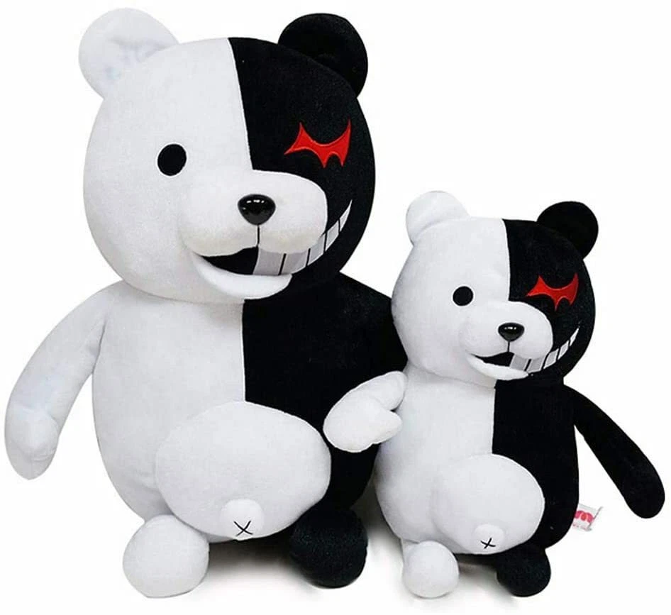 UK Seller Monokuma Bear Danganronpa Soft Stuffed Plush Toy Doll Black White Bear