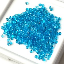 AAA Neon Blue Apatite 2X2 mm Round Natural Faceted Calibrated Wholesale Stone