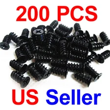 200 PCS Black Fan Screws for PC Case Fan Mounting or Fan Grill Guard Screw