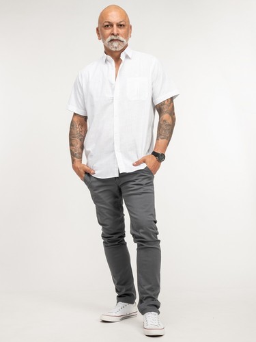 Hemd Kurzarm Herren Hemd Indumentum Herren Hemd Sommer Leinen-Optik H-372 NEU - 第 8/29 張圖片