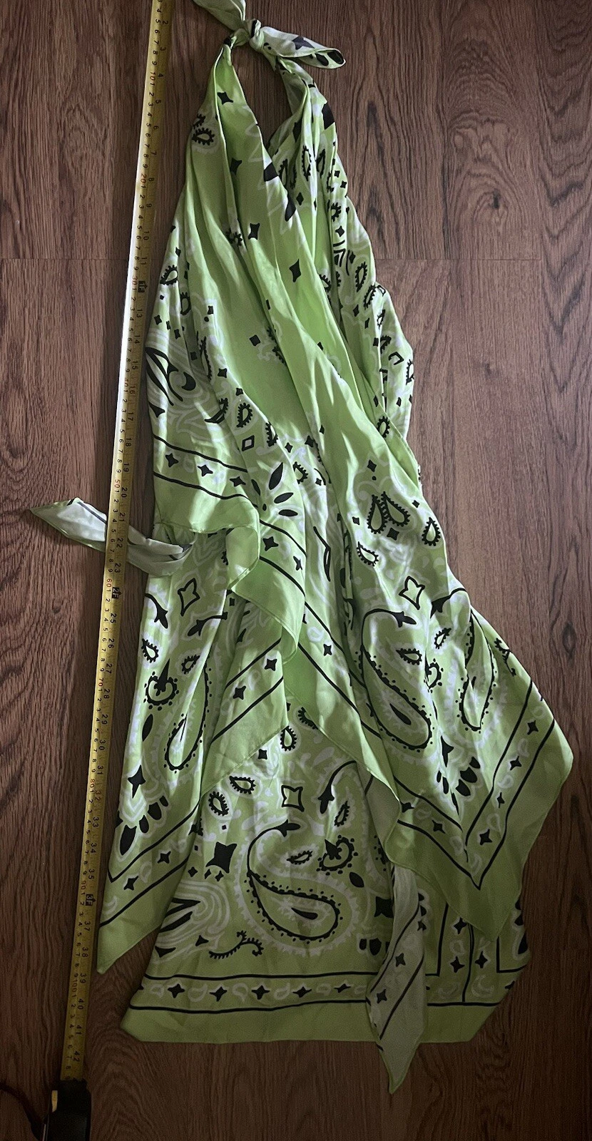 Moschino couture verde bandana seta mini corto 4 Jeremy scott passerella $2095 y2k