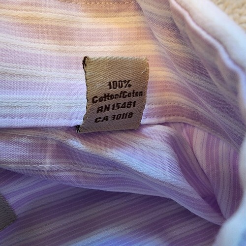TOMMY BAHAMA Mens 16.5 36/37 Striped Dress Shirt Long Sleeve Button Up Cotton - Picture 9 of 12