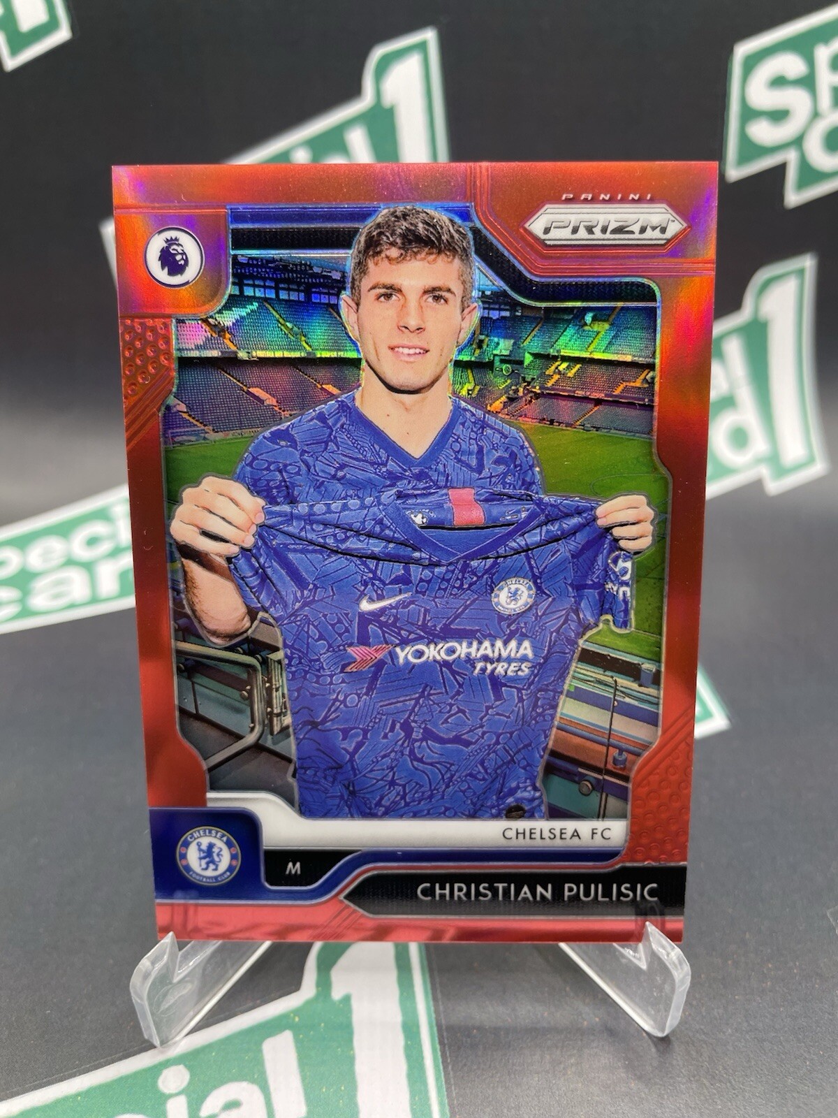 2019 Panini Prizm EPL Christian Pulisic Red Prizm 083/149 SP RARE