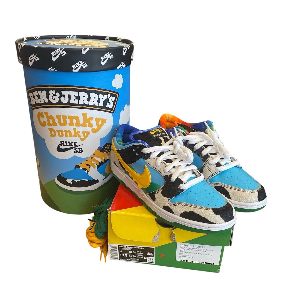 1675) Nike SB Dunk Low SPECIAL BOX Ben & Jerry's Chunky 1675) Nike SB Dunk Low SPECIAL BOX Ben & Jerry's Chunky