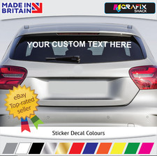 Custom Text PERSONALISED CAR Windscreen Shop Window Sticker Vinyl Decal