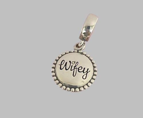 Genuine Pandora Wife Engarved Wifey Dangle Charm ENG791169_33 Retired - Picture 4 of 6