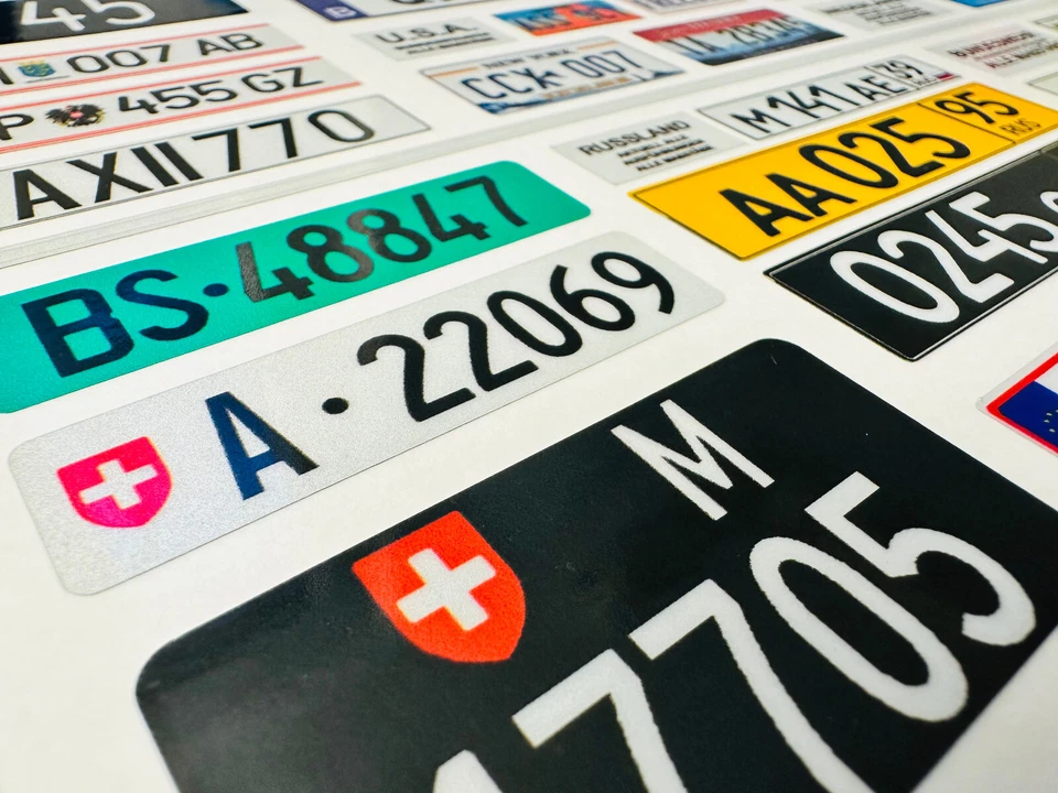 Kennzeichen reflektierend Modellbau RC 1:5 1:12 1:14 1:16 1:8 1:24 1:18 1:10 - Bild 3 von 4