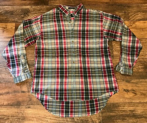Alexander Julian Colours Mens Size Large Button Down Long Sleeve Shirt Red