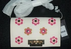 ZAC POSEN Earthette Crossbody-Hex Floral Applique Ivory NEW with TAGS was $325