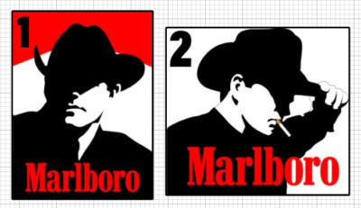 Marlboro Man Vintage 2 PC HQ Waterproof Sticker