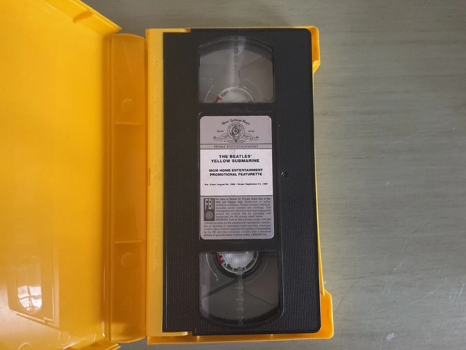 The Beatles Yellow Submarine 1999 Promotional Featurette VHS, Rare Promo copy - Image 3 of 3