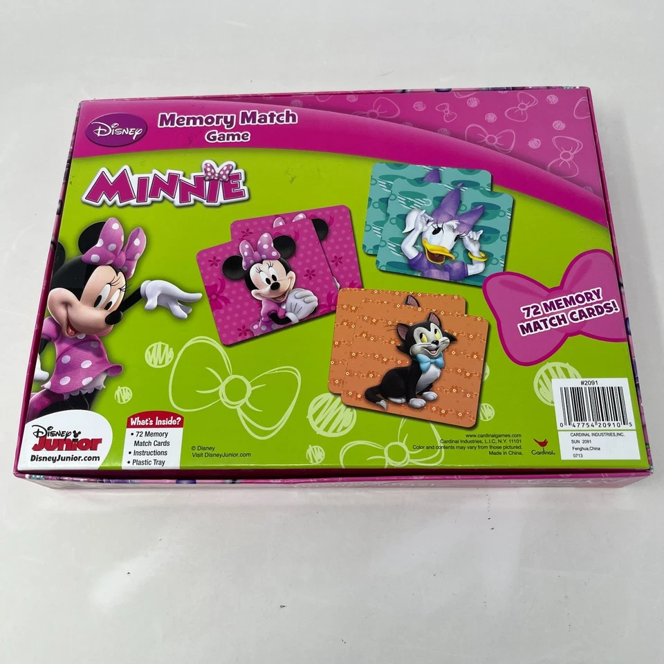 Disney Minnie Mouse Memory Match Game - 72 Cards COMPLETE Cardinal - Image 3 of 4