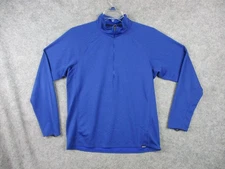 Patagonia Capilene Baselayer Shirt Mens XL Blue Midweight 1/2 Zip Polartec Ski